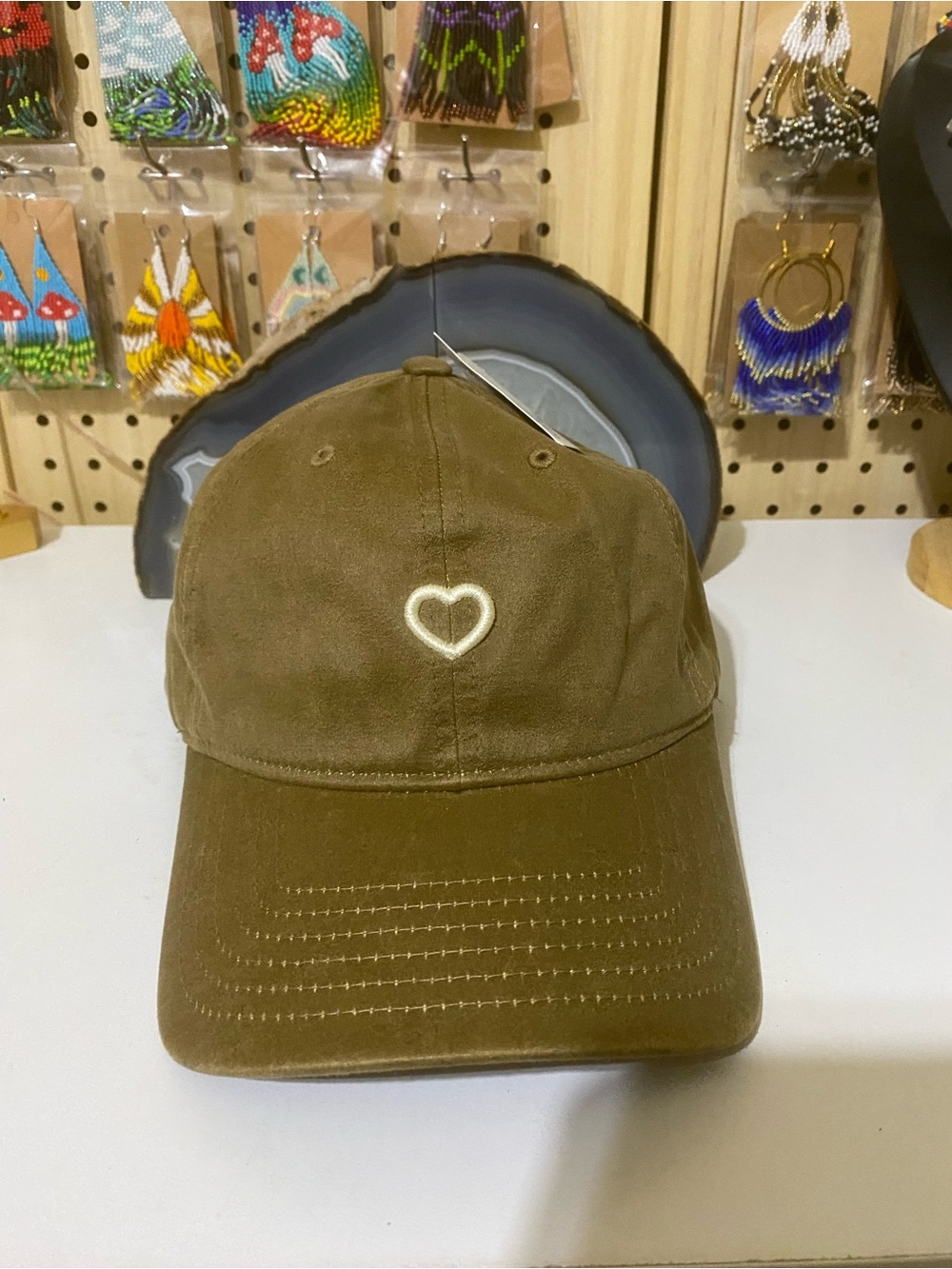 Target Olive Green Baseball Cap with White Tag Detail